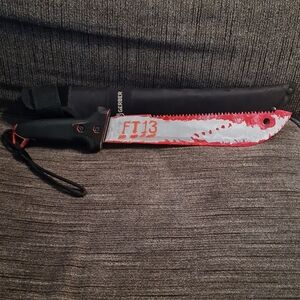 Friday the 13 themed Gerber Machete with Sheath